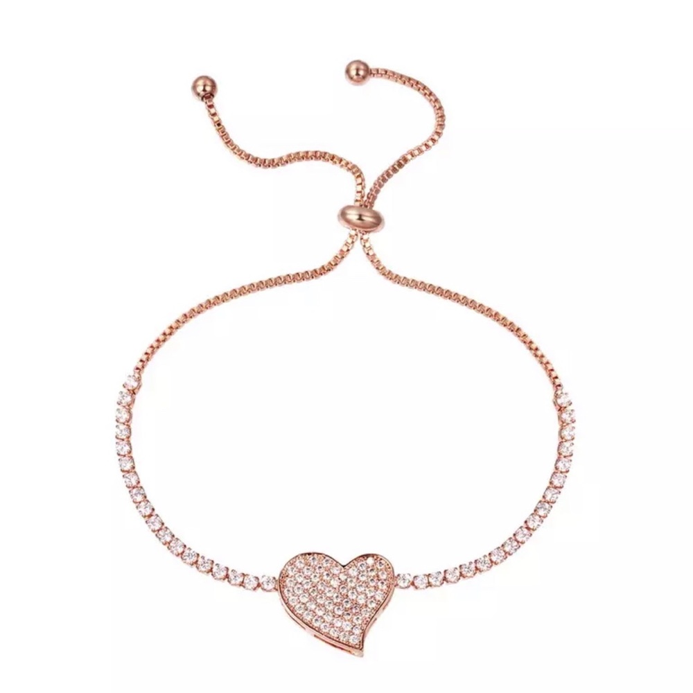 Daria  Rose Gold Heart Bracelet